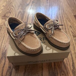 Sperry Toddler Tan Slip On Boat Shoes